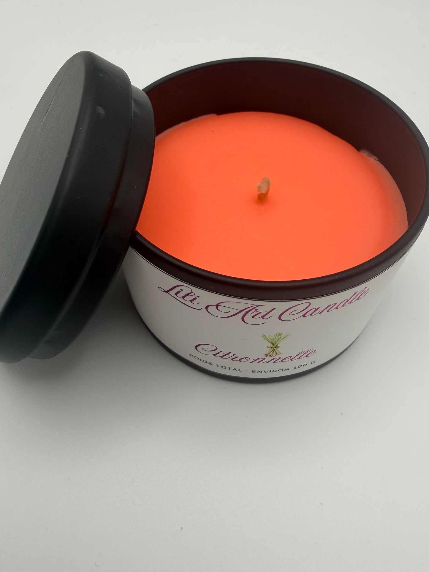 Bougie coulée Citronnelle ~100g