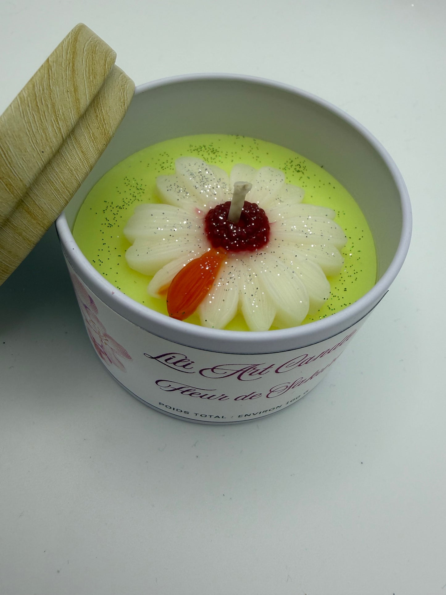 Bougie coulée Fleur de Sakura ~100g