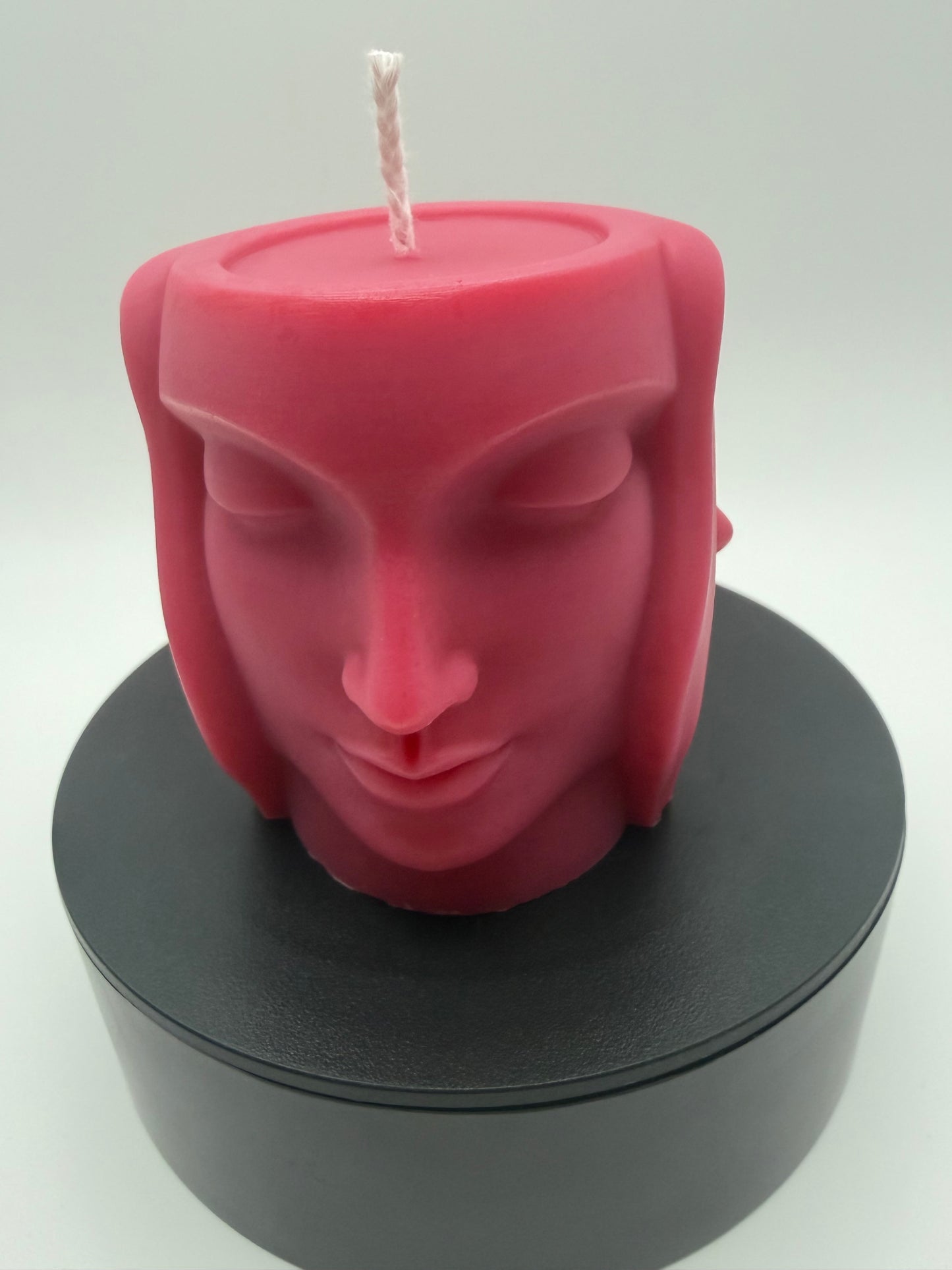 Bougie moulée Visages Fraise menthe - 190 g