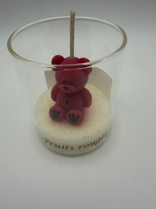 Bougie ourson Fruits rouges ~65g