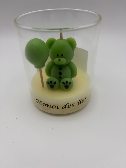 Bougie ourson Monoï des îles ~65g
