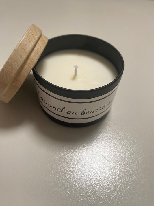 Bougie coulée Caramel beurre salé ~100g