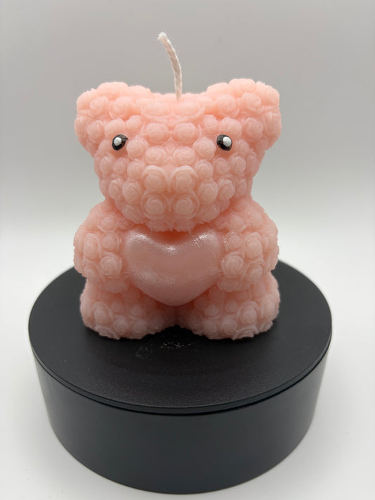 Bougie moulée Grand doudou Fraise menthe - 280 g