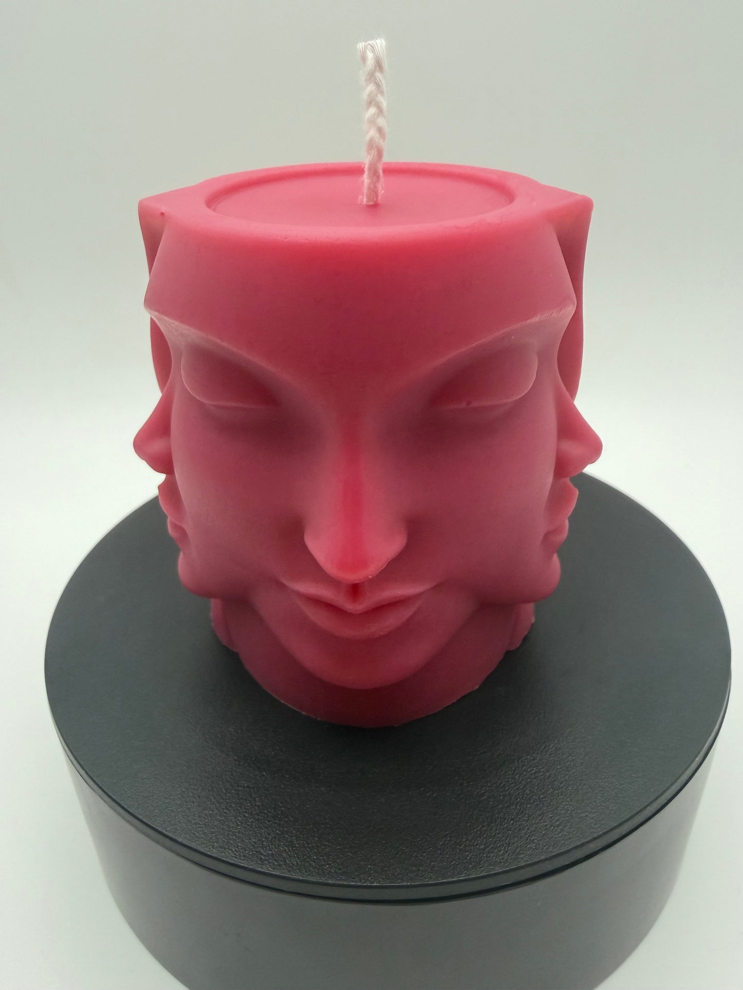Bougie moulée Visages Fraise menthe - 190 g