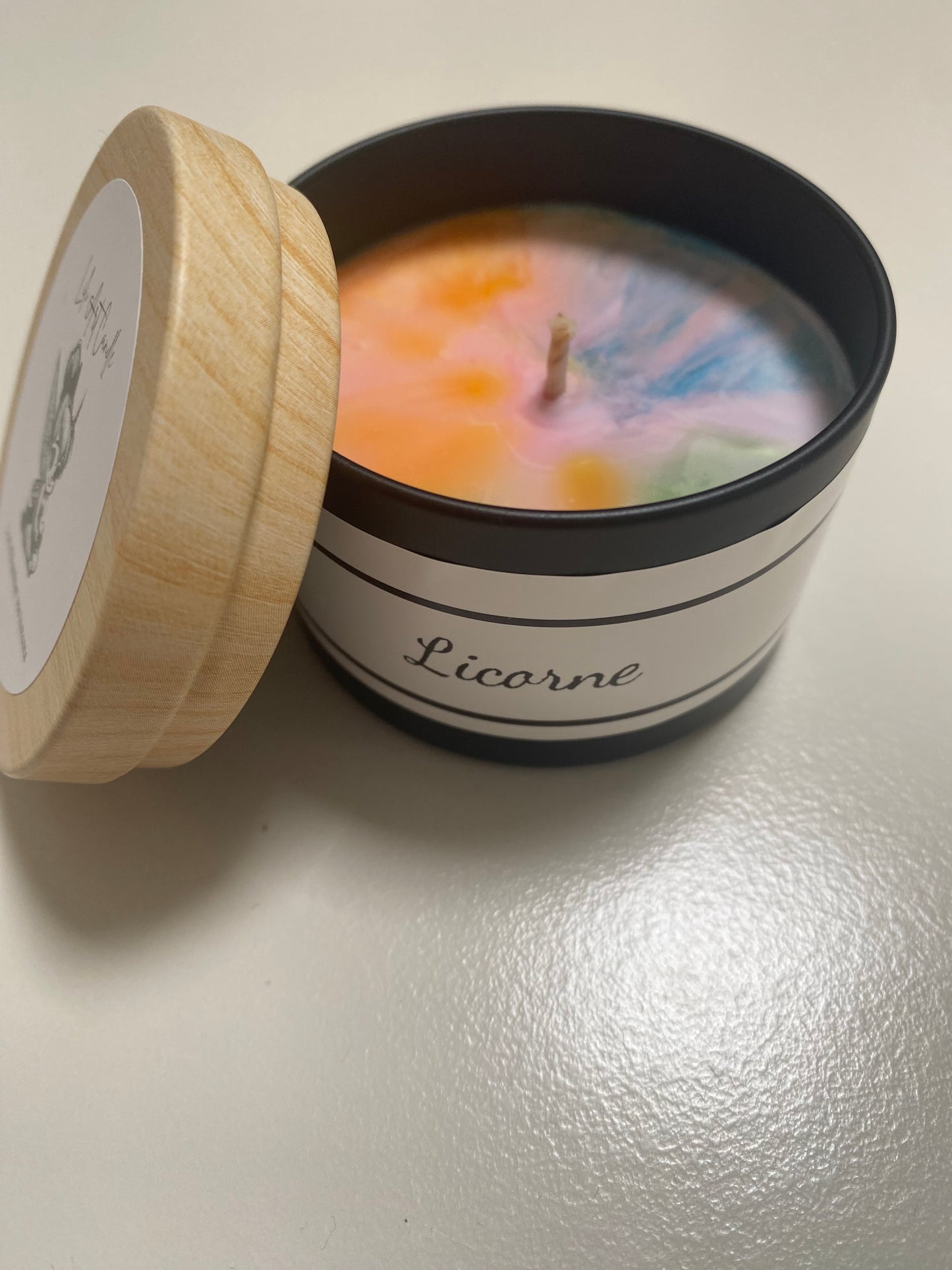 Bougie coulée Licorne ~100g
