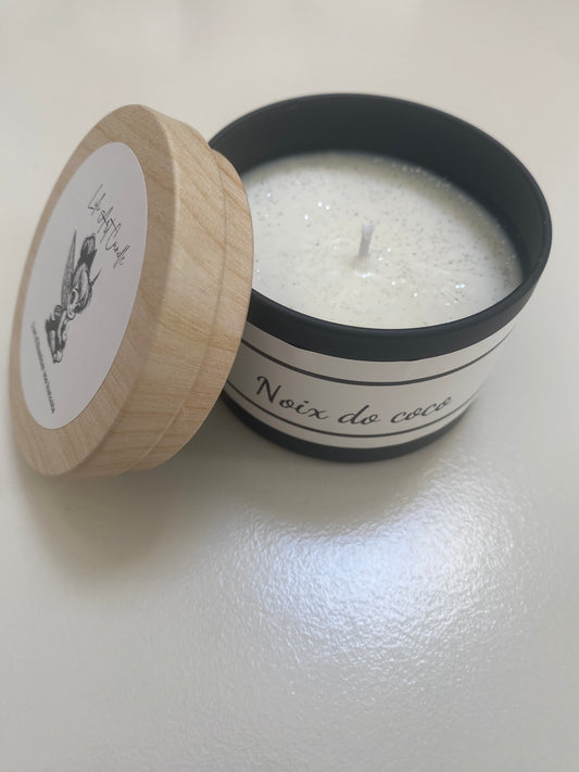 Bougie coulée Noix de coco ~100g
