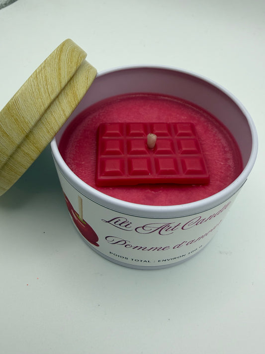 Bougie coulée Pomme d'amour ~100g