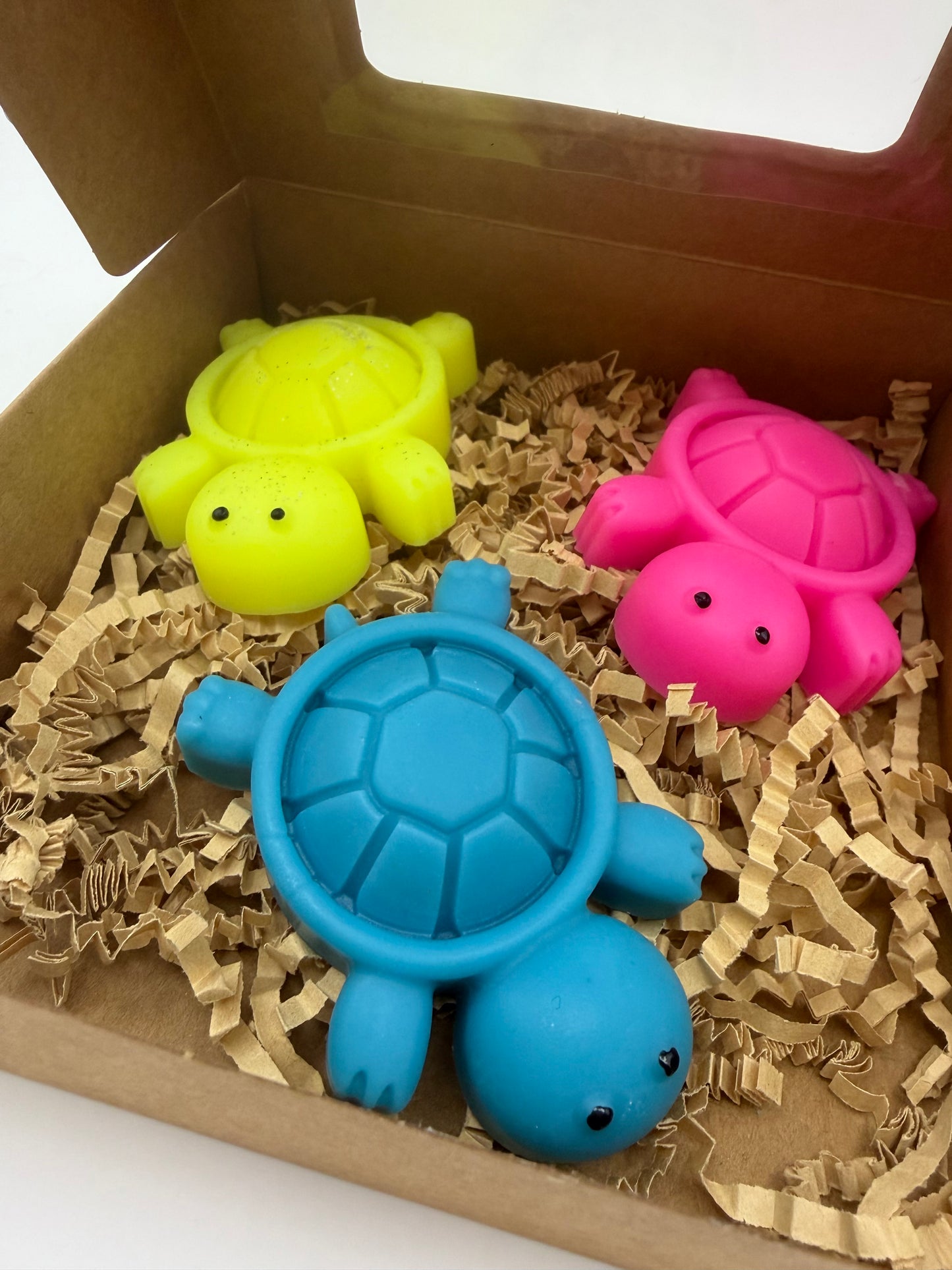 Trio de tortues fluorescentes Noix de coco ~ 65 g