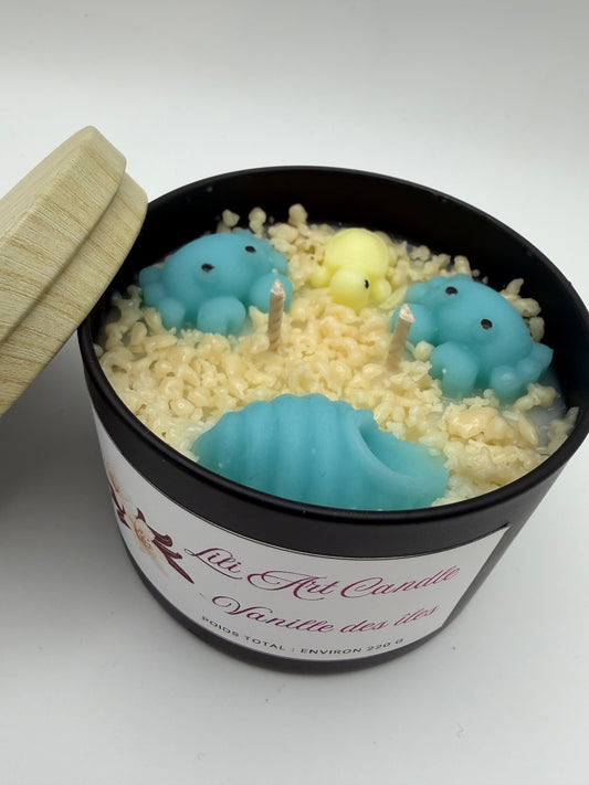 Bougie coulée Vanille des îles ~220g